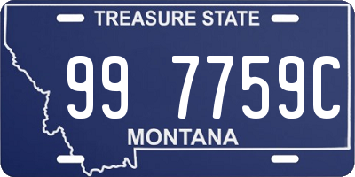 MT license plate 997759C