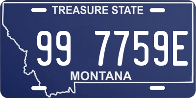 MT license plate 997759E