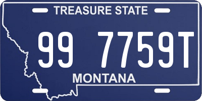 MT license plate 997759T