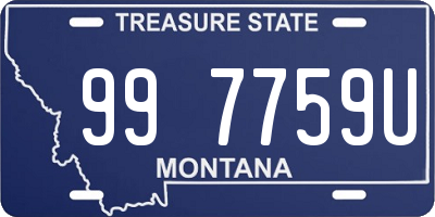 MT license plate 997759U