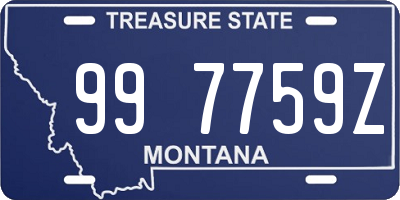 MT license plate 997759Z