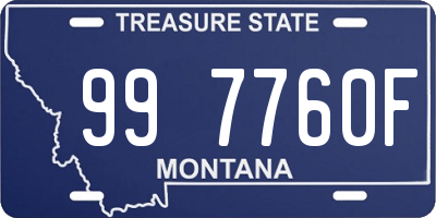 MT license plate 997760F