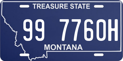 MT license plate 997760H