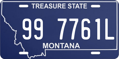 MT license plate 997761L