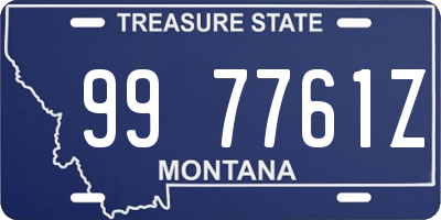 MT license plate 997761Z