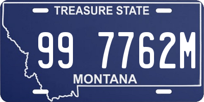 MT license plate 997762M