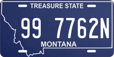 MT license plate 997762N