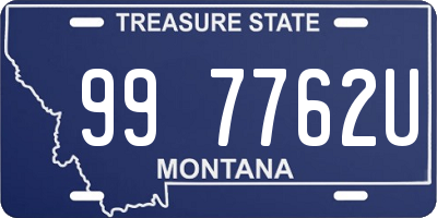 MT license plate 997762U