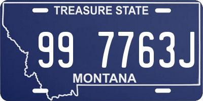 MT license plate 997763J