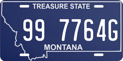 MT license plate 997764G