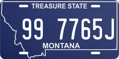 MT license plate 997765J