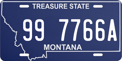 MT license plate 997766A