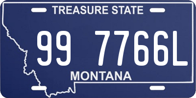 MT license plate 997766L