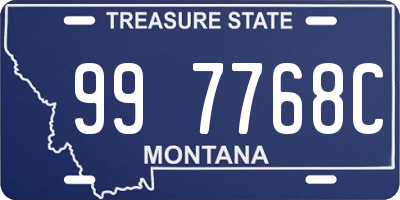 MT license plate 997768C