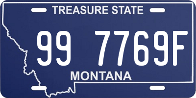 MT license plate 997769F