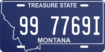 MT license plate 997769I