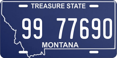 MT license plate 997769O