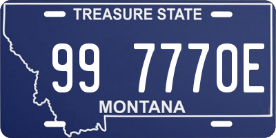 MT license plate 997770E