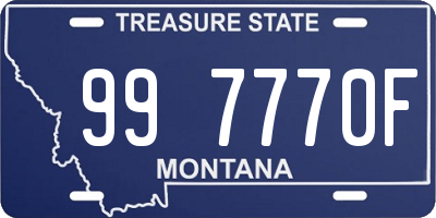 MT license plate 997770F