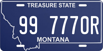 MT license plate 997770R