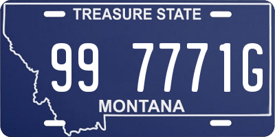 MT license plate 997771G