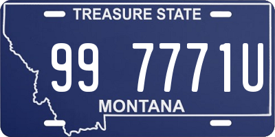 MT license plate 997771U