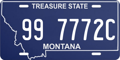 MT license plate 997772C