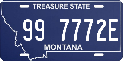 MT license plate 997772E