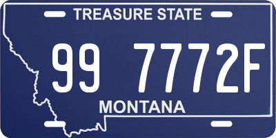 MT license plate 997772F