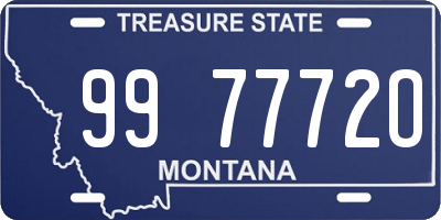 MT license plate 997772O