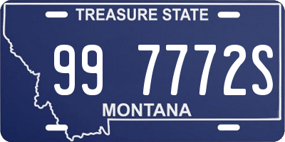 MT license plate 997772S