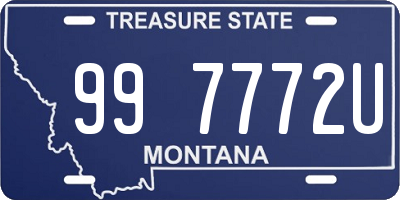 MT license plate 997772U