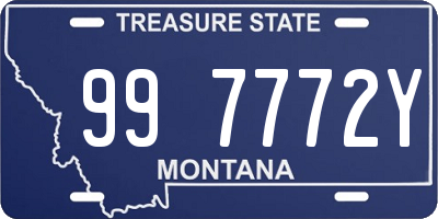 MT license plate 997772Y