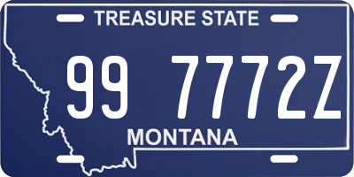 MT license plate 997772Z