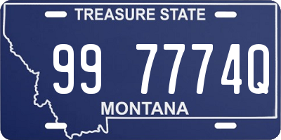 MT license plate 997774Q