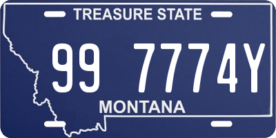 MT license plate 997774Y