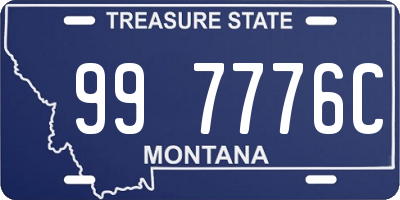 MT license plate 997776C