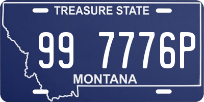 MT license plate 997776P