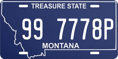 MT license plate 997778P