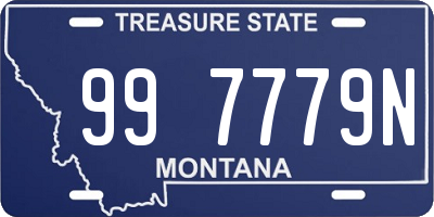 MT license plate 997779N