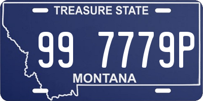 MT license plate 997779P