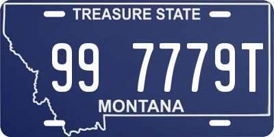 MT license plate 997779T