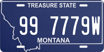 MT license plate 997779W