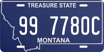 MT license plate 997780C