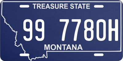 MT license plate 997780H