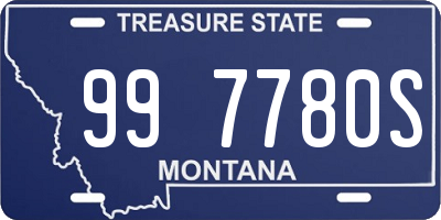 MT license plate 997780S