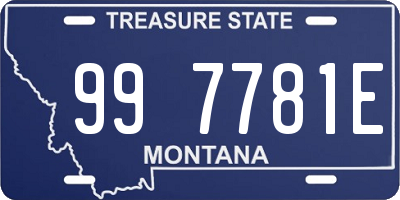 MT license plate 997781E