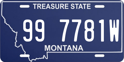 MT license plate 997781W