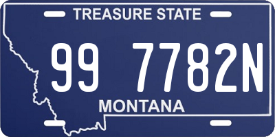 MT license plate 997782N