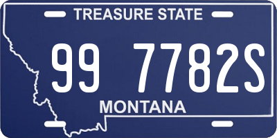 MT license plate 997782S